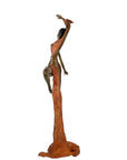 Bronze Issouf danseuse 70 cm marron n°1 Bronzes d'Afrique