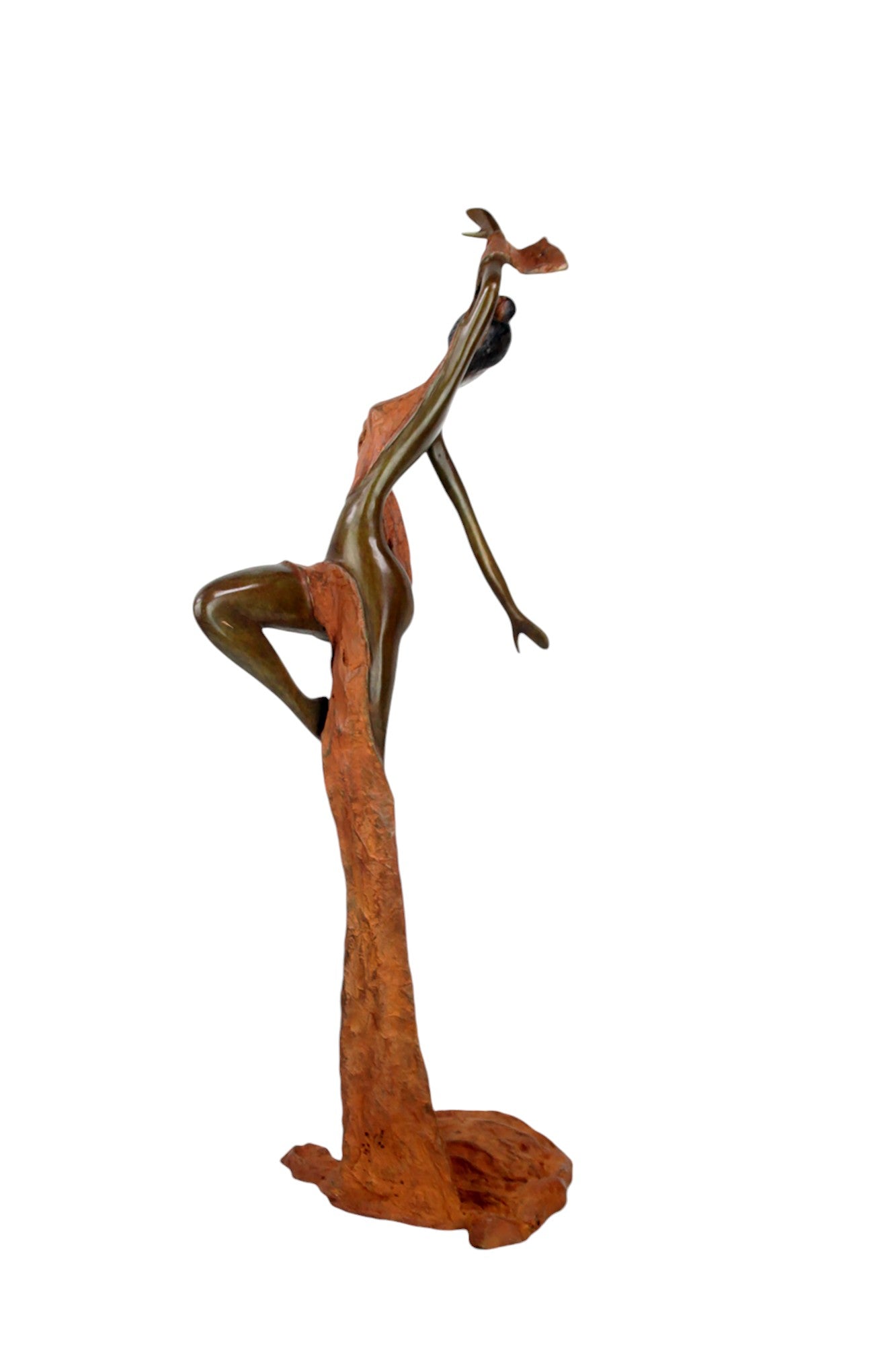 Bronze Issouf danseuse 70 cm marron n°1 Bronzes d'Afrique