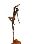 Bronze Issouf danseuse 70 cm marron n°1 Bronzes d'Afrique