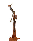Bronze Issouf danseuse 70 cm marron n°1 Bronzes d'Afrique