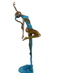 Bronze Issouf danseuse 70 cm bleu n°2 Bronzes d'Afrique