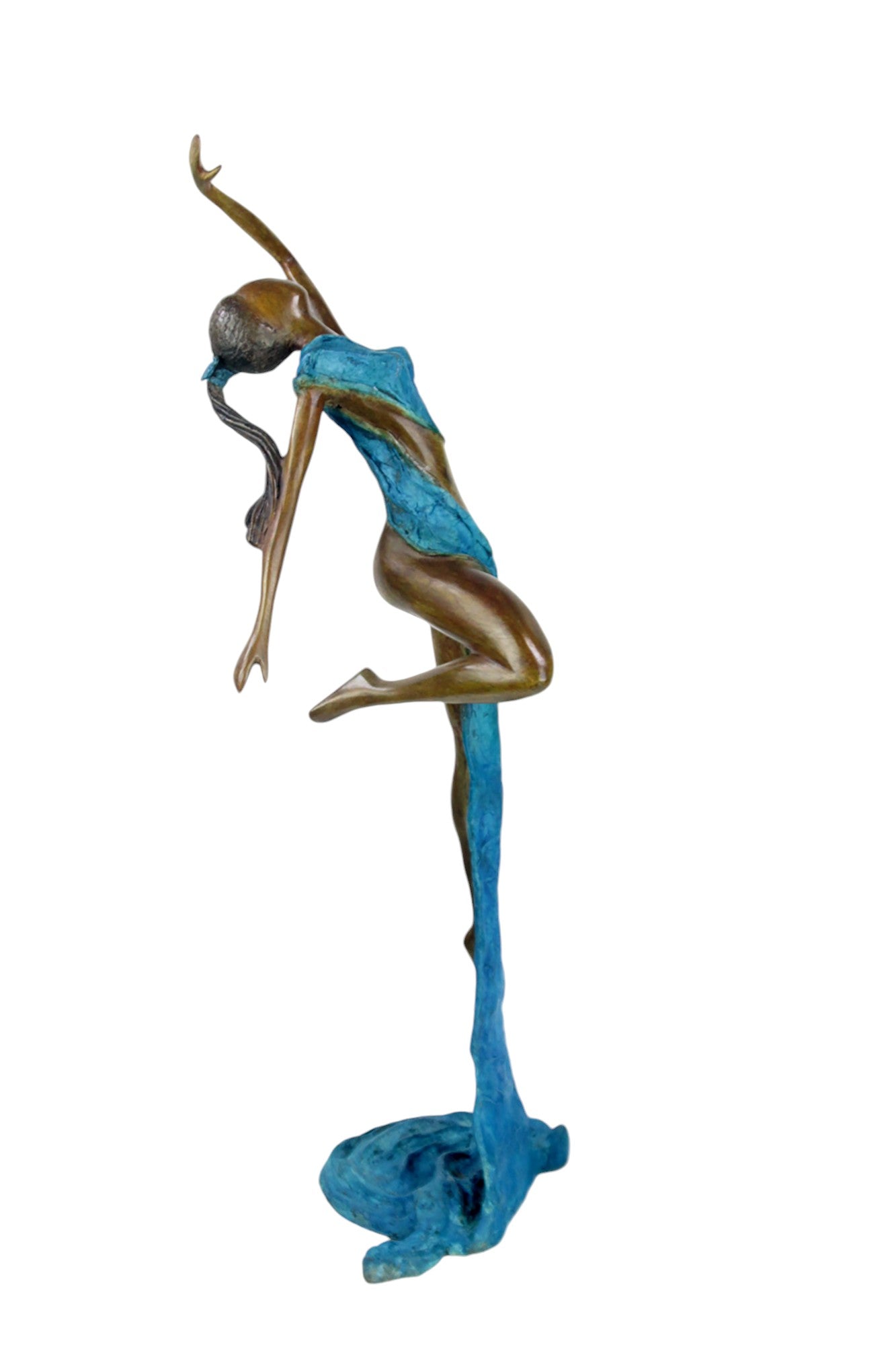Bronze Issouf danseuse 70 cm bleu n°2 Bronzes d'Afrique