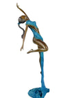 Bronze Issouf danseuse 70 cm bleu n°2 Bronzes d'Afrique