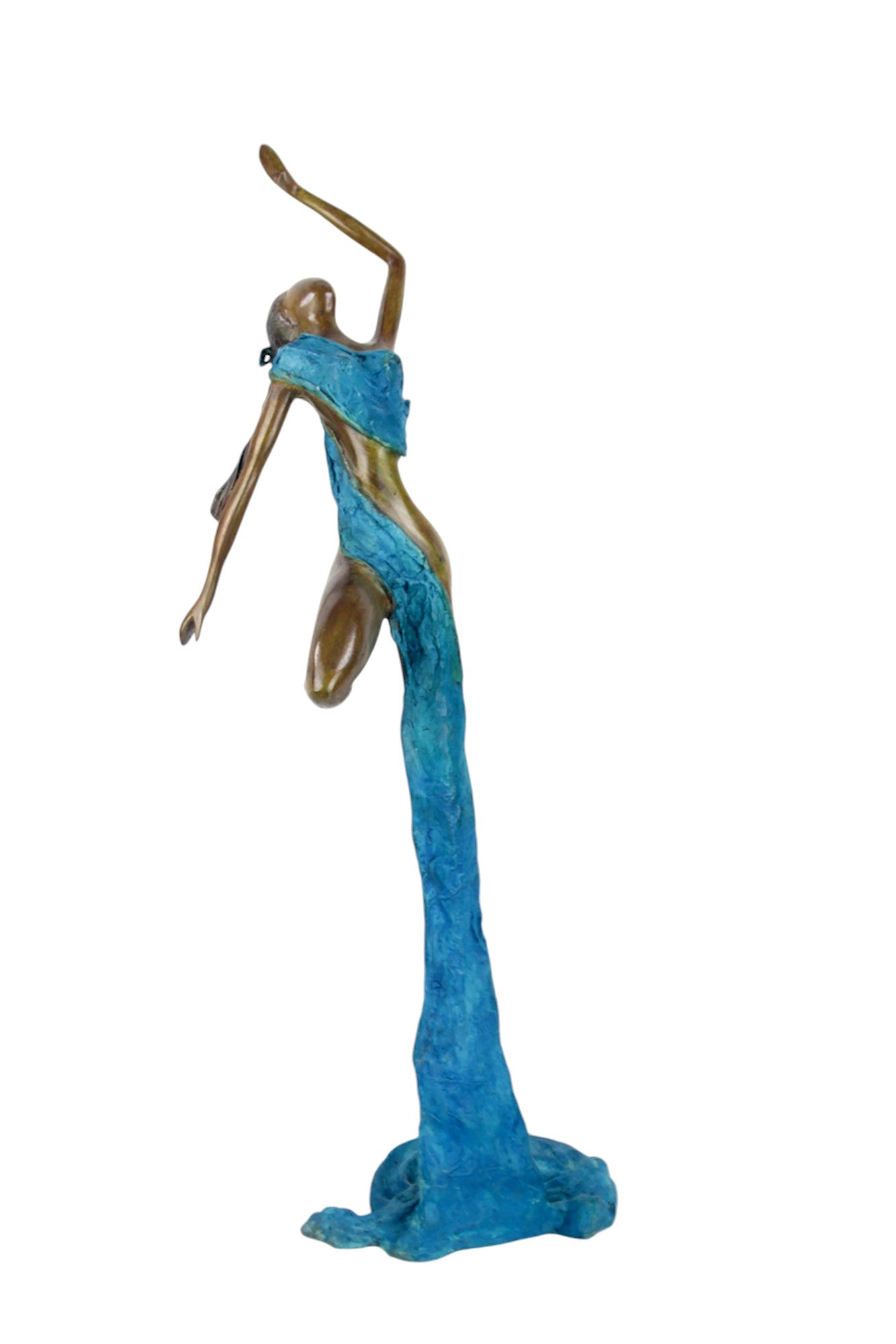 Bronze Issouf danseuse 70 cm bleu n°2 Bronzes d'Afrique