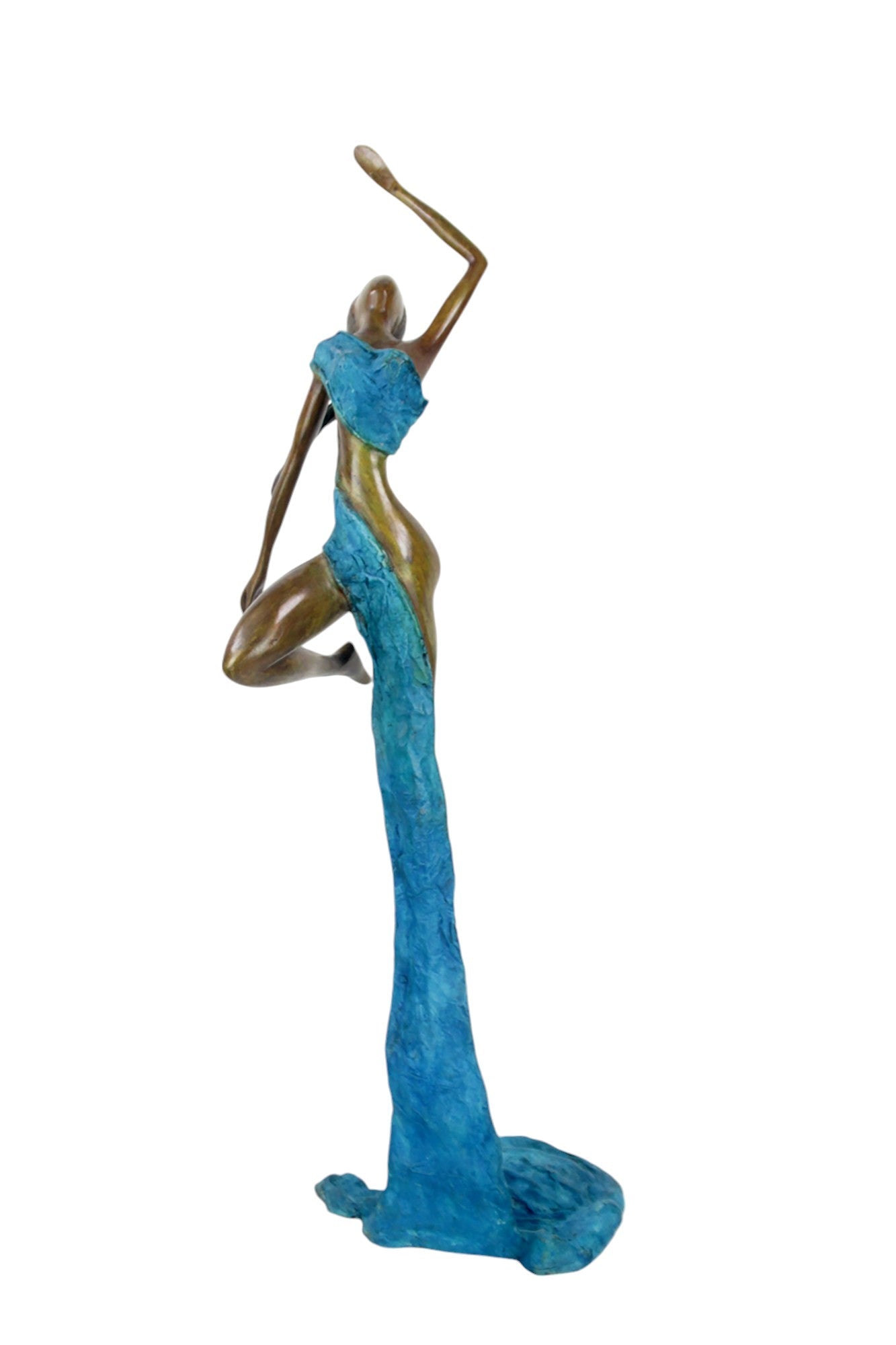 Bronze Issouf danseuse 70 cm bleu n°2 Bronzes d'Afrique