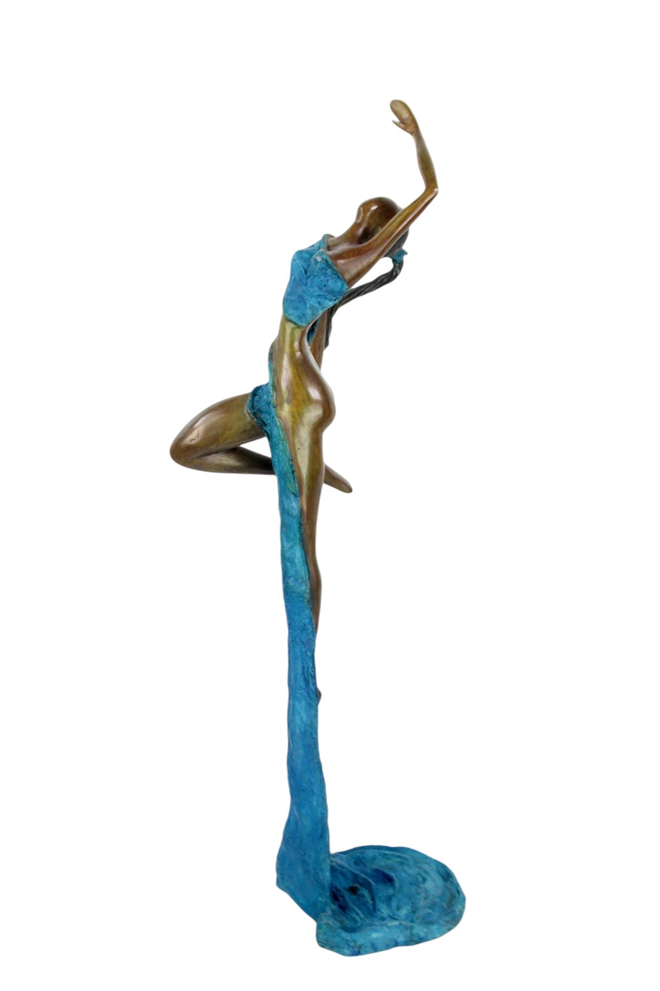 Bronze Issouf danseuse 70 cm bleu n°2 Bronzes d'Afrique