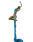 Bronze Issouf danseuse 70 cm bleu n°2 Bronzes d'Afrique