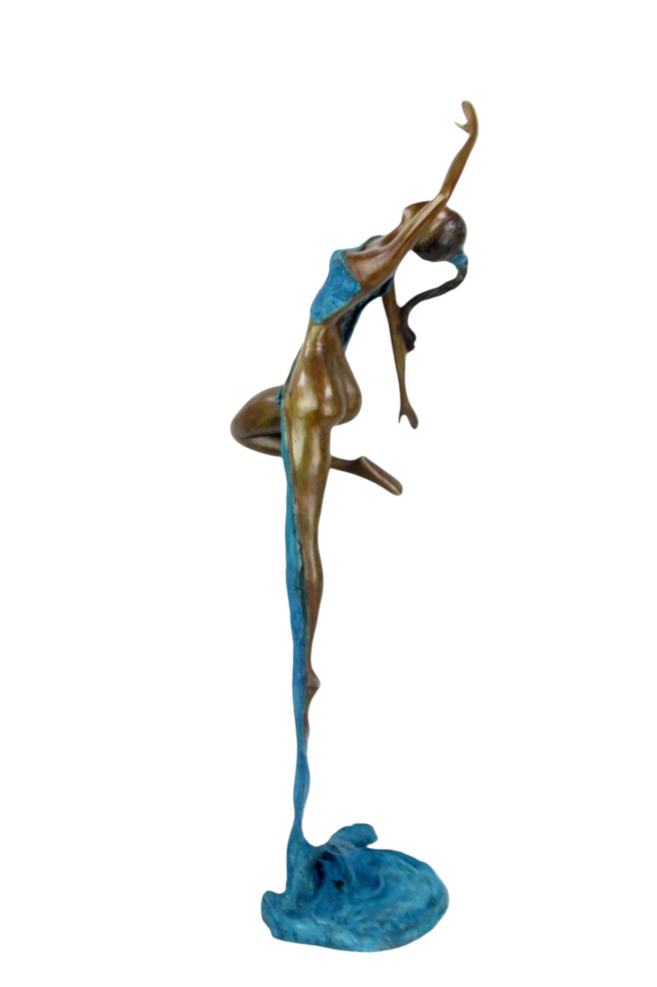 Bronze Issouf danseuse 70 cm bleu n°2 Bronzes d'Afrique