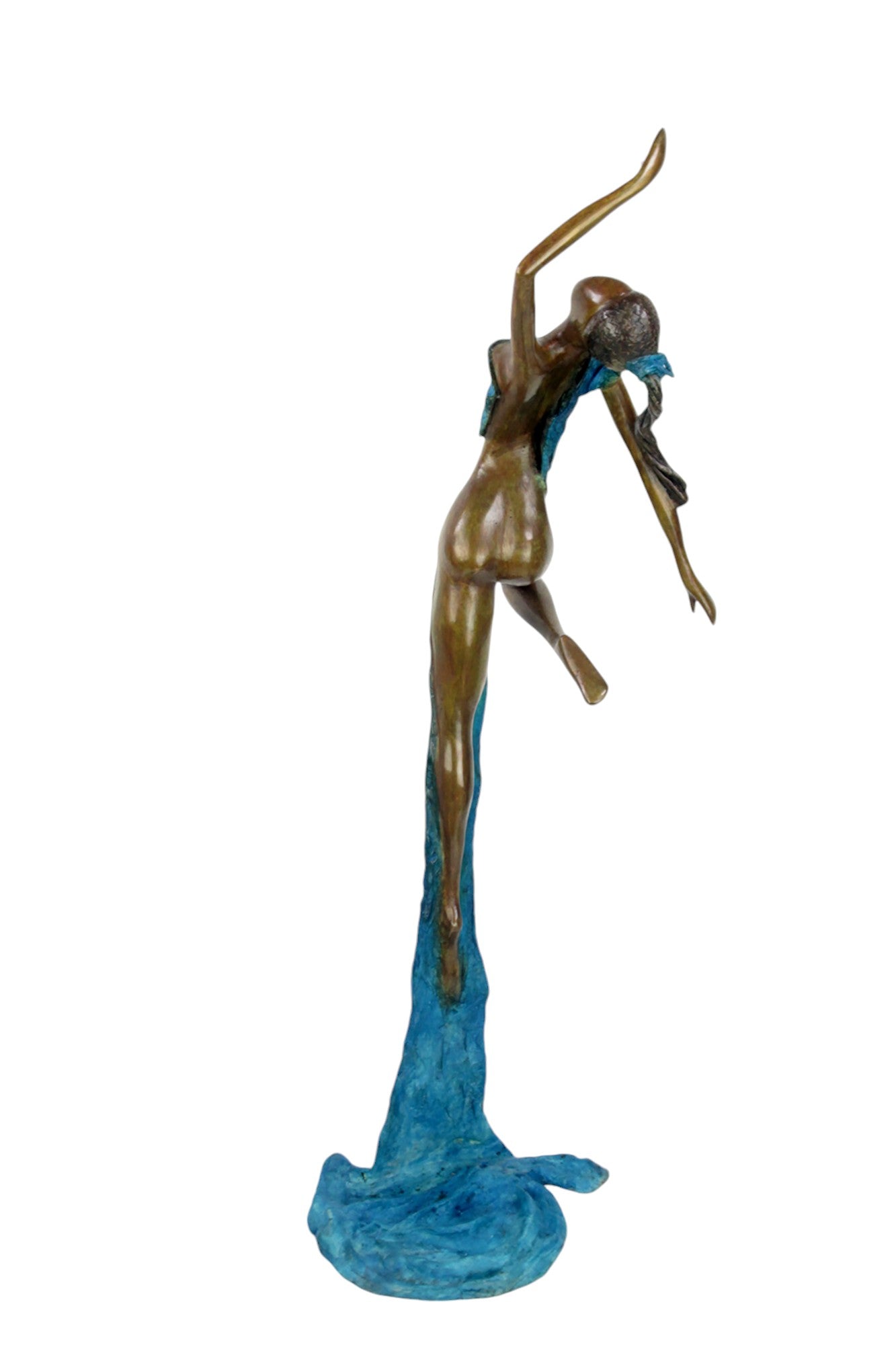 Bronze Issouf danseuse 70 cm bleu n°2 Bronzes d'Afrique