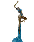 Bronze Issouf danseuse 70 cm bleu n°2 Bronzes d'Afrique