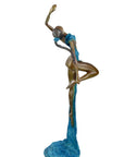 Bronze Issouf danseuse 70 cm bleu n°2 Bronzes d'Afrique