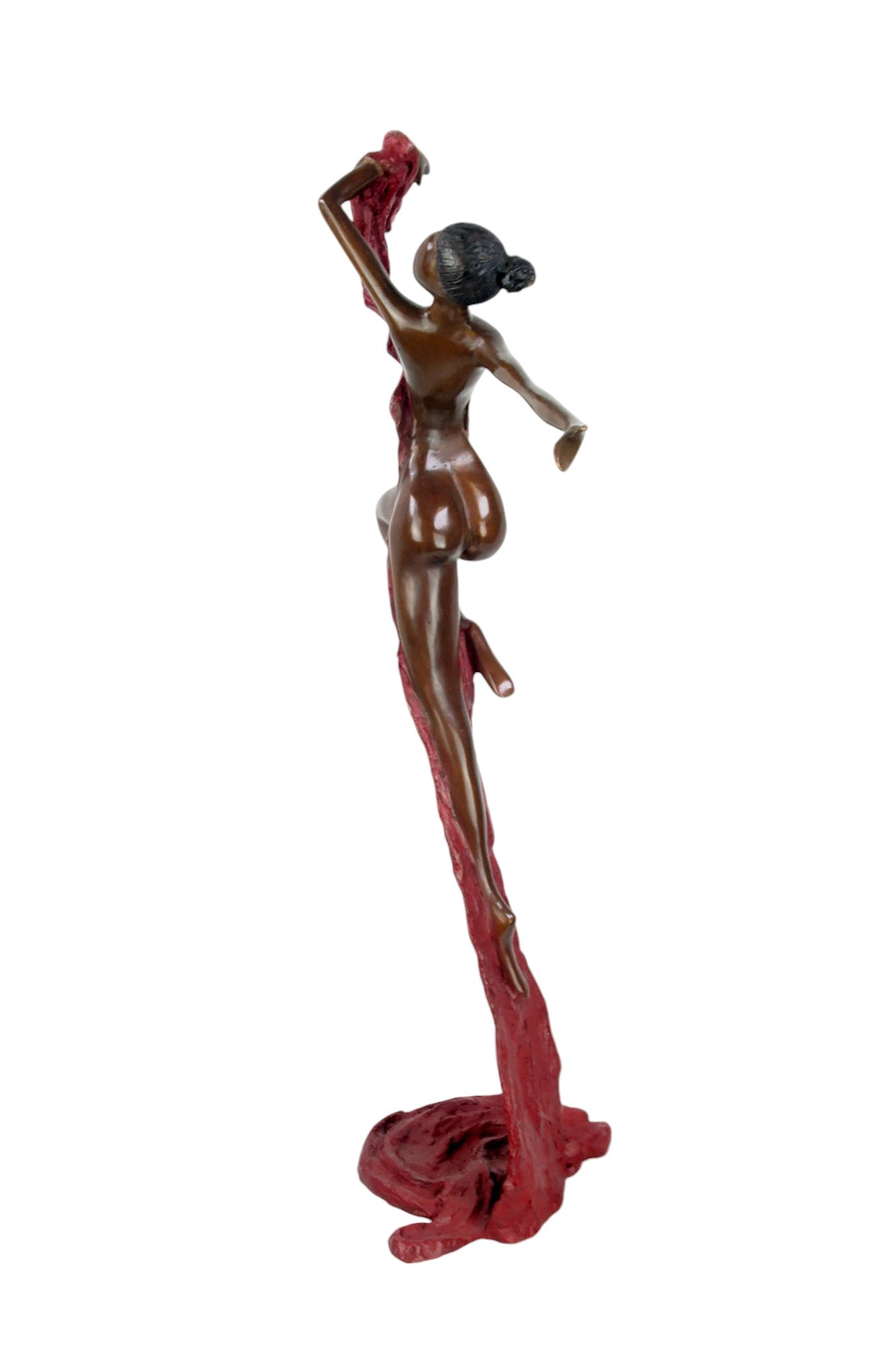 Bronze Issouf danseuse 70 cm rouge n°1 Bronzes d'Afrique