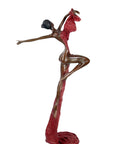 Bronze Issouf danseuse 70 cm rouge n°1 Bronzes d'Afrique