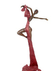 Bronze Issouf danseuse 70 cm rouge n°1 Bronzes d'Afrique