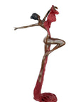 Bronze Issouf danseuse 70 cm rouge n°1 Bronzes d'Afrique