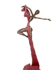 Bronze Issouf danseuse 70 cm rouge n°1 Bronzes d'Afrique