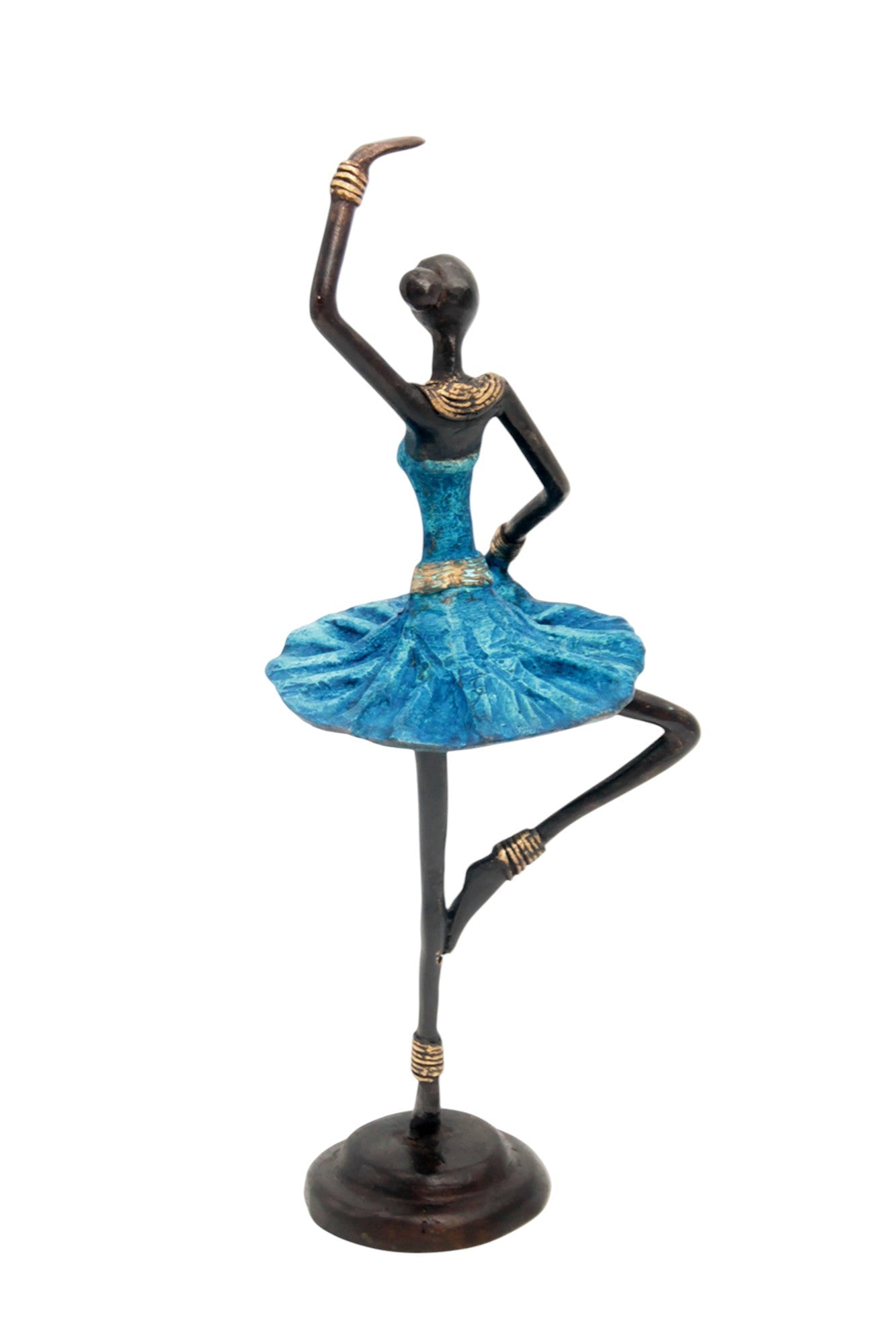 Ballerine 25 cm bleu n°3 Bronzes d'Afrique
