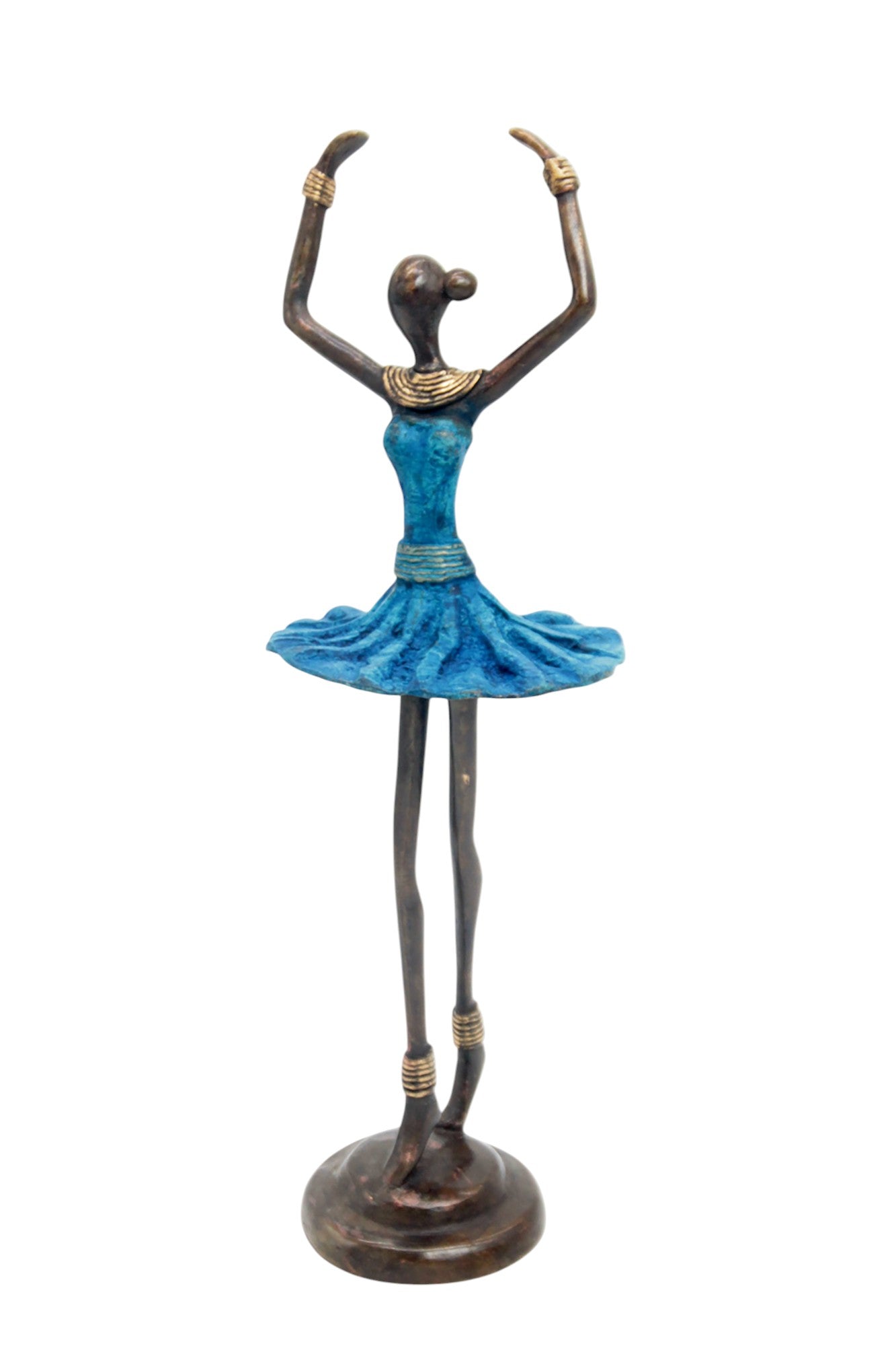 Ballerine 25 cm bleu n°5 Bronzes d'Afrique