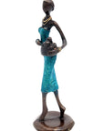 Bronze Ibrahim Dermé 25 cm bleu n°9 Bronzes d'Afrique
