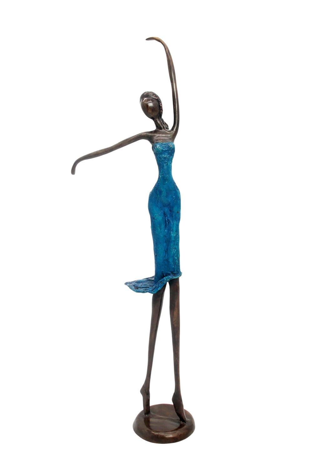 Bronze danseuse 55 cm bleu n°1 Bronzes d'Afrique