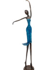 Bronze danseuse 55 cm bleu n°1 Bronzes d'Afrique