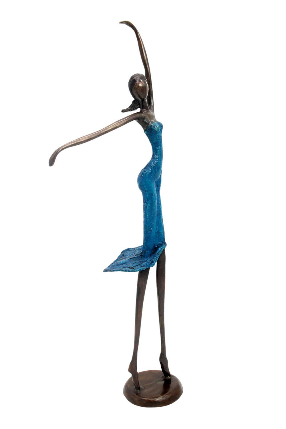 Bronze danseuse 55 cm bleu n°1 Bronzes d'Afrique