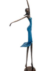Bronze danseuse 55 cm bleu n°1 Bronzes d'Afrique