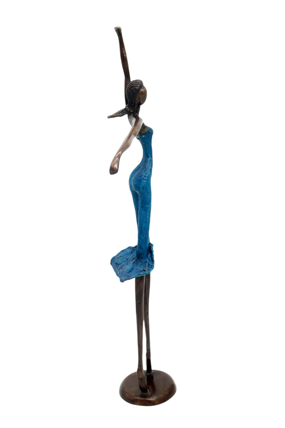 Bronze danseuse 55 cm bleu n°1 Bronzes d'Afrique