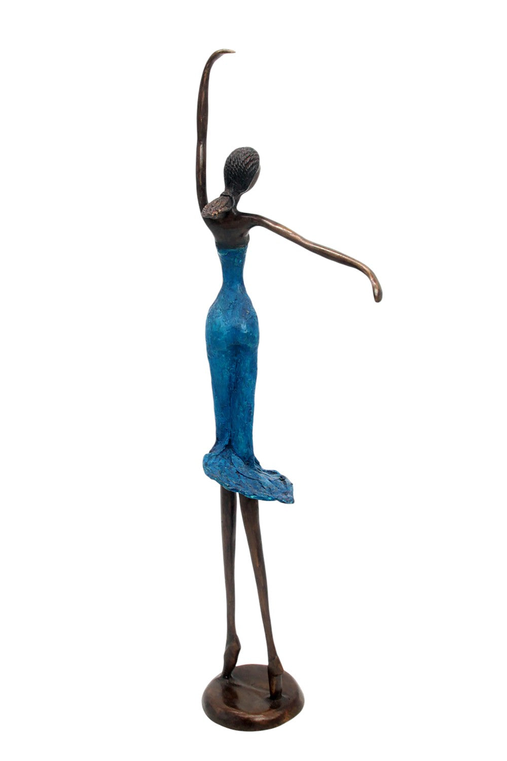 Bronze danseuse 55 cm bleu n°1 Bronzes d'Afrique