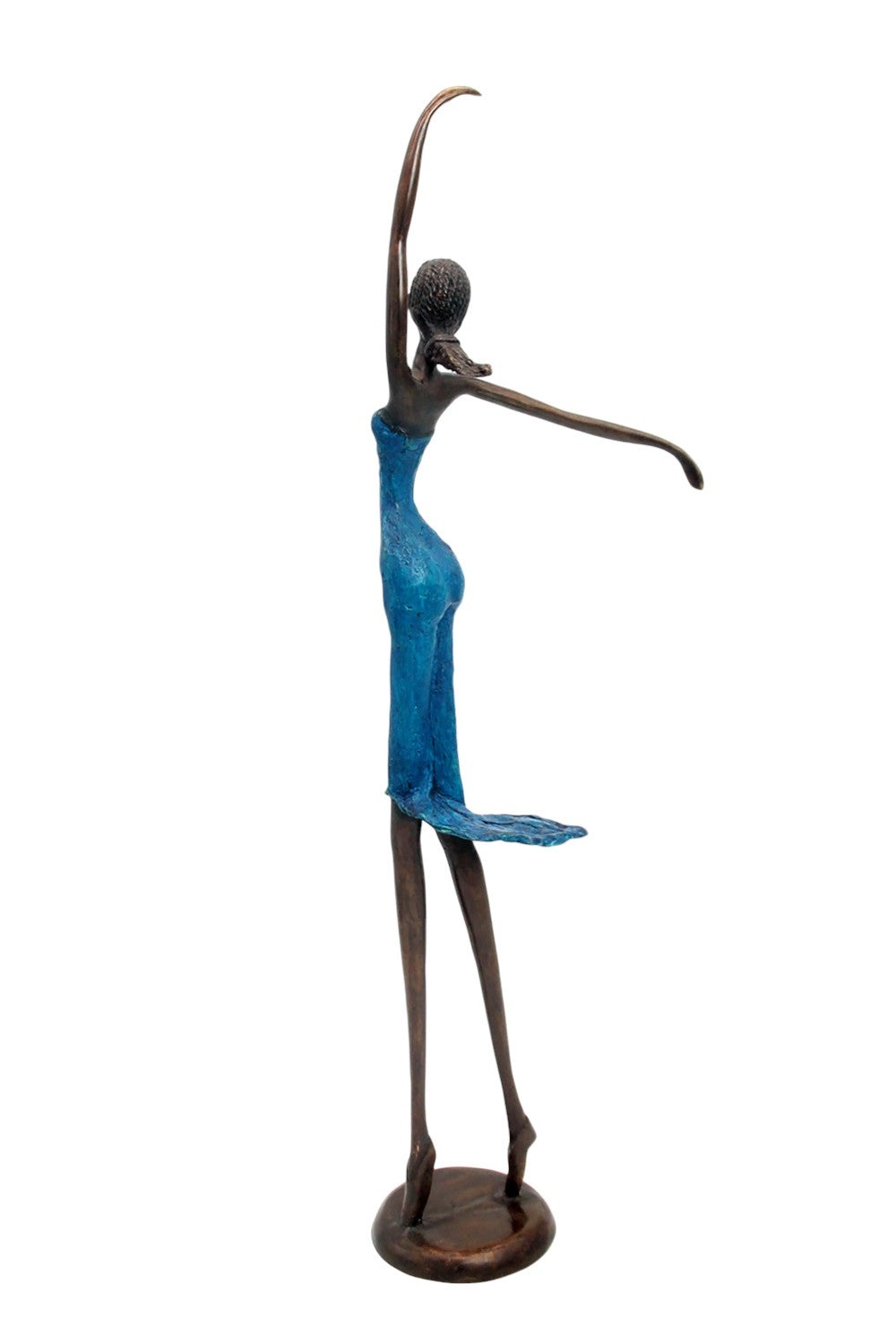 Bronze danseuse 55 cm bleu n°1 Bronzes d'Afrique