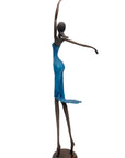 Bronze danseuse 55 cm bleu n°1 Bronzes d'Afrique
