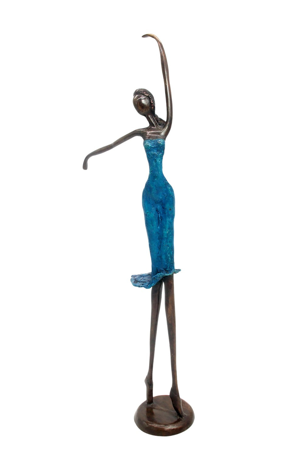 Bronze danseuse 55 cm bleu n°1 Bronzes d'Afrique