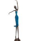 Bronze danseuse 55 cm bleu n°1 Bronzes d'Afrique