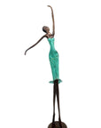 Bronze danseuse 55 cm turquoise n°1 Bronzes d'Afrique