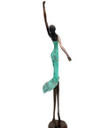 Bronze danseuse 55 cm turquoise n°1 Bronzes d'Afrique