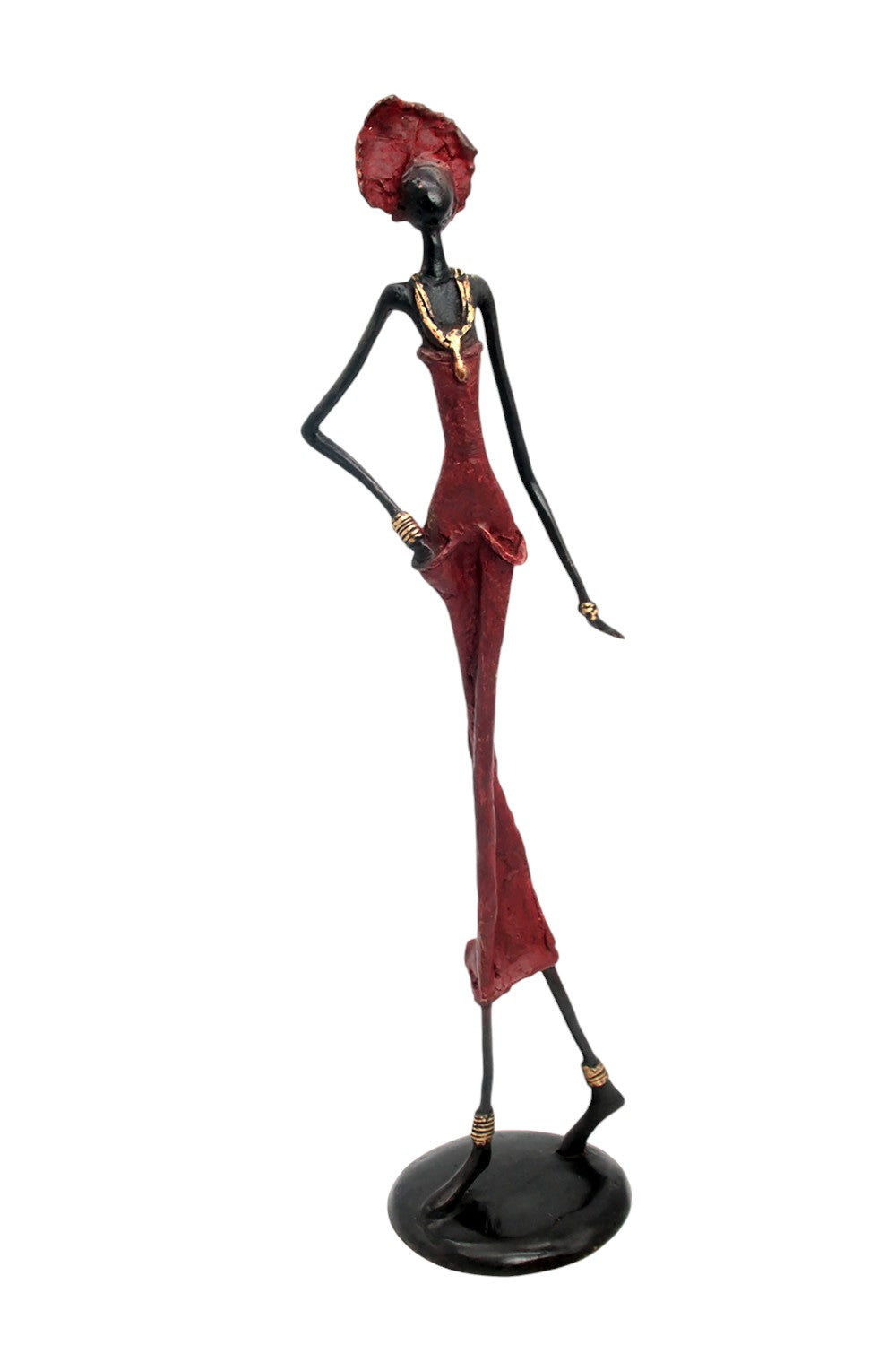 Bronze 55 cm rouge n°8 Bronzes d'Afrique