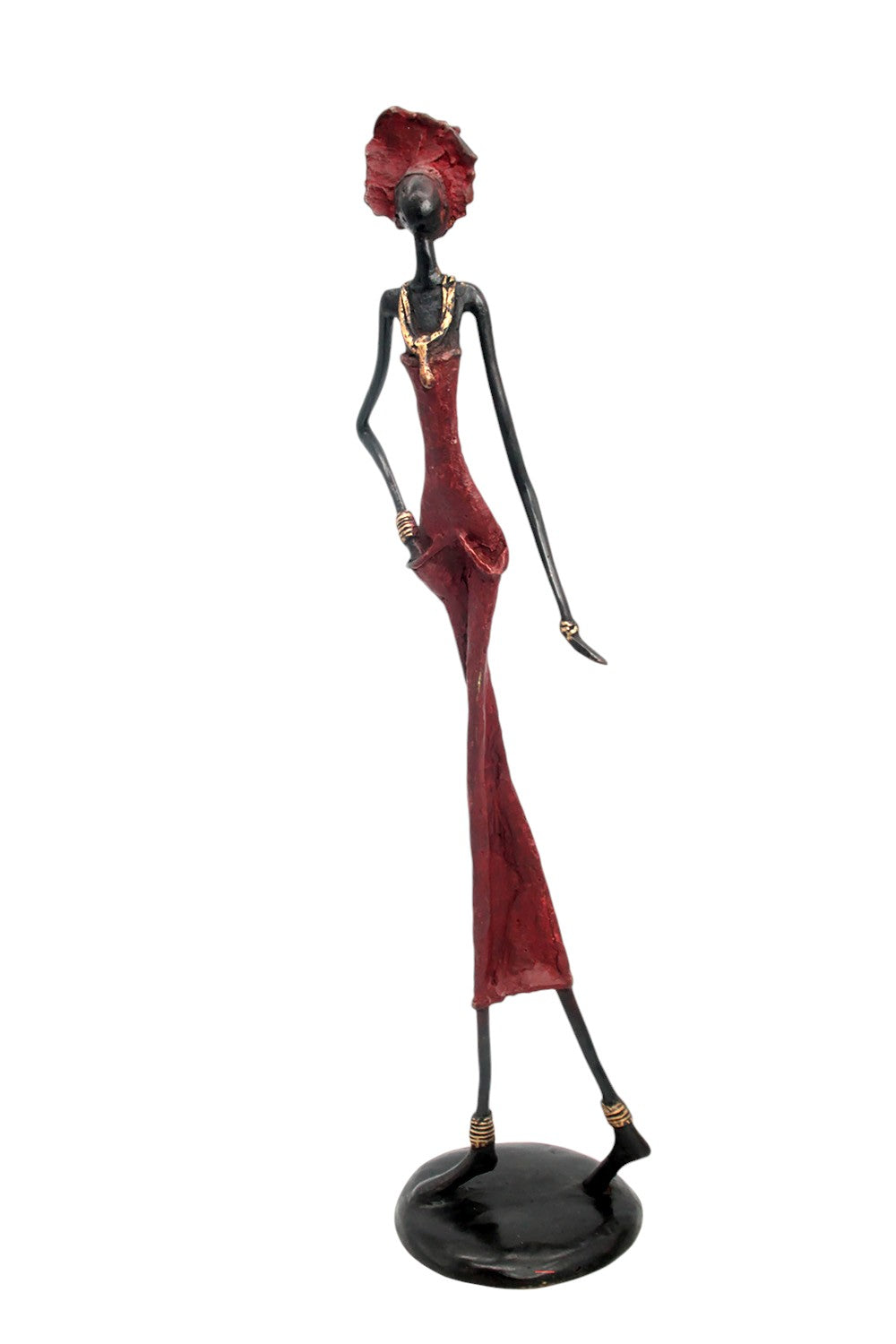 Bronze 55 cm rouge n°8 Bronzes d'Afrique