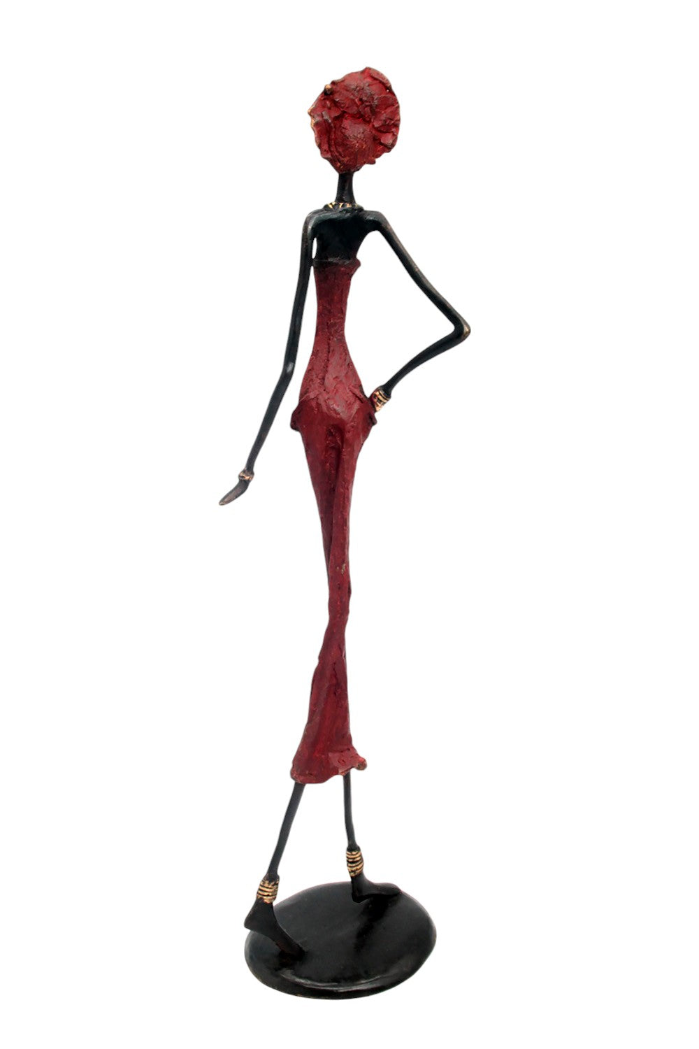 Bronze 55 cm rouge n°8 Bronzes d'Afrique