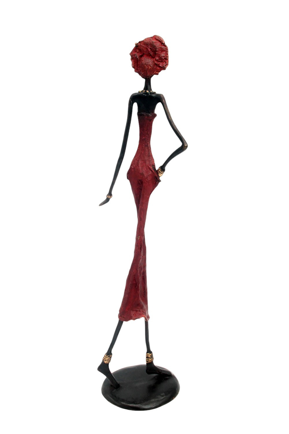 Bronze 55 cm rouge n°8 Bronzes d'Afrique