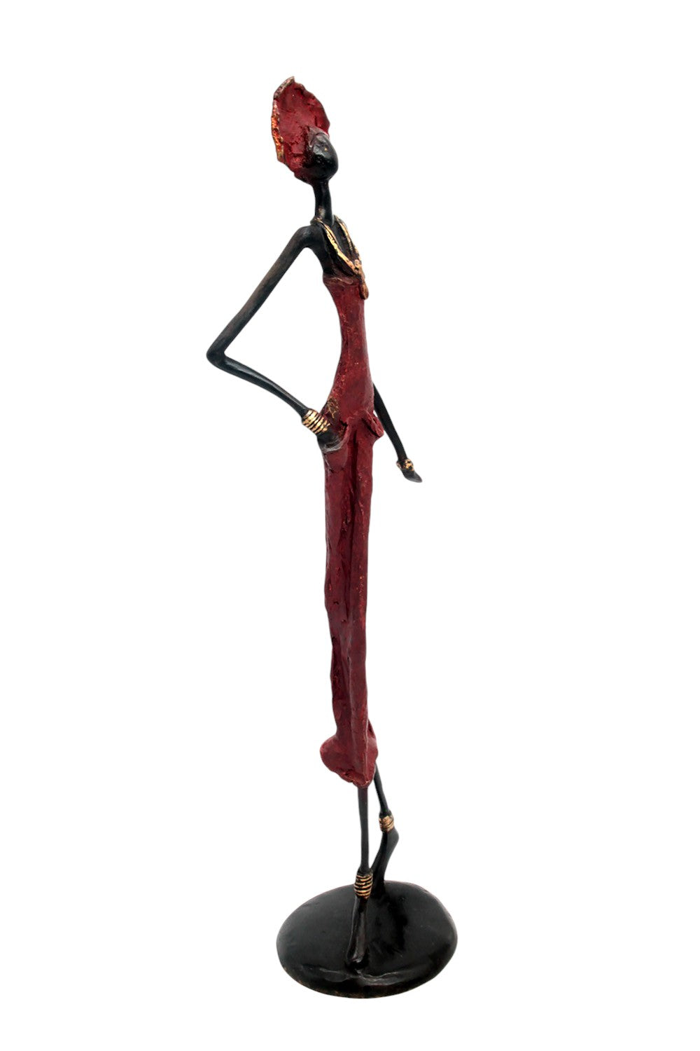 Bronze 55 cm rouge n°8 Bronzes d'Afrique