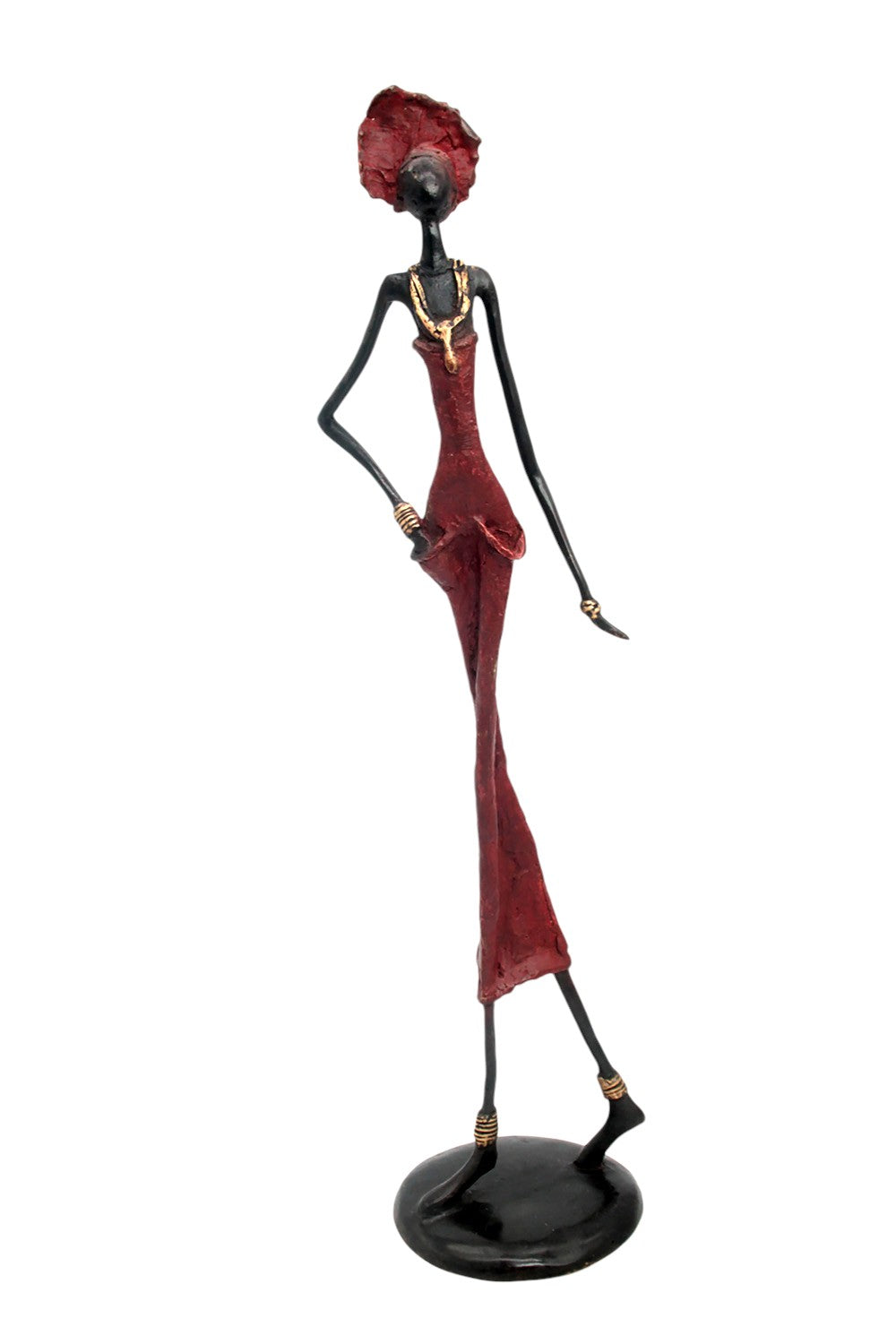 Bronze 55 cm rouge n°8 Bronzes d'Afrique