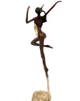 Bronze Issouf danseuse 50 cm doré n°1 Bronzes d'Afrique