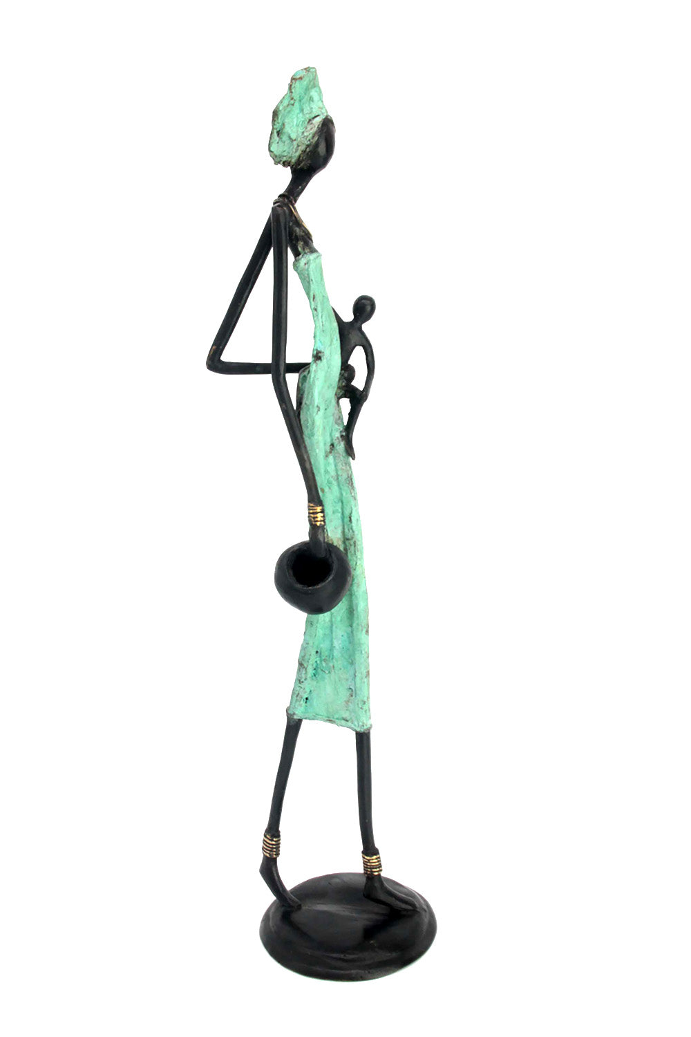 Bronze 55 cm turquoise n°1 Bronzes d'Afrique