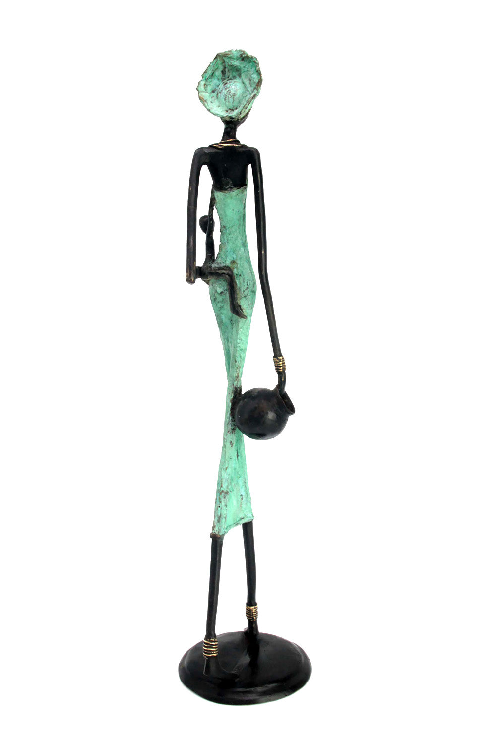 Bronze 55 cm turquoise n°1 Bronzes d'Afrique