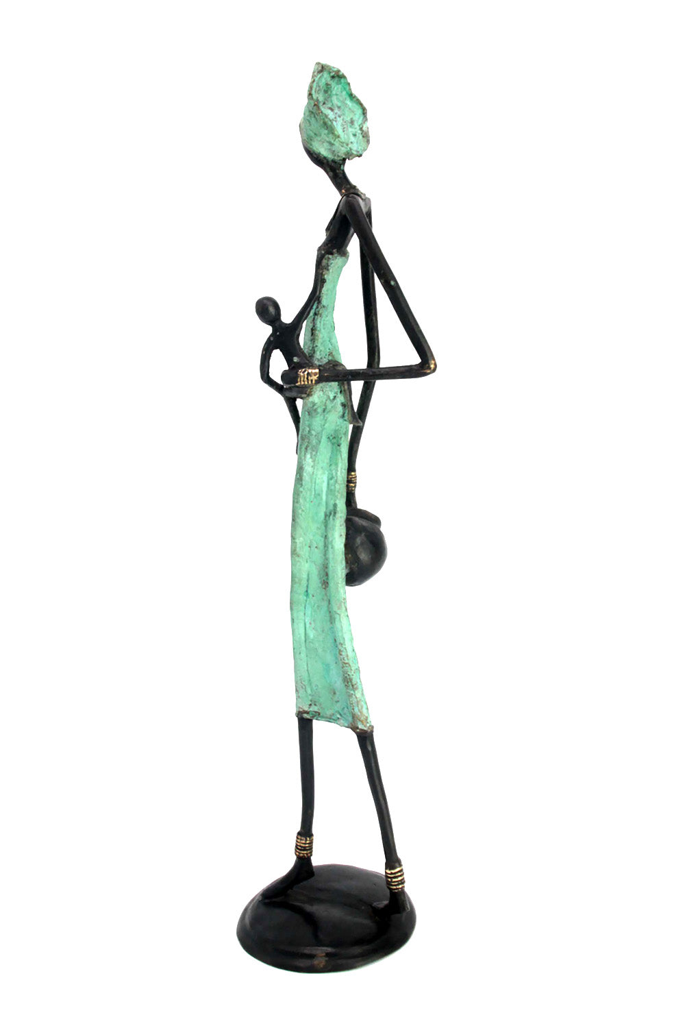 Bronze 55 cm turquoise n°1 Bronzes d'Afrique