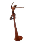 Bronze Issouf danseuse 50 cm marron n°1 Bronzes d'Afrique