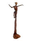 Bronze Issouf danseuse 50 cm marron n°2 Bronzes d'Afrique