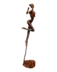 Bronze Issouf danseuse 50 cm marron n°2 Bronzes d'Afrique