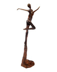 Bronze Issouf danseuse 50 cm marron n°2 Bronzes d'Afrique