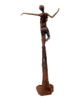 Bronze Issouf danseuse 50 cm marron n°2 Bronzes d'Afrique